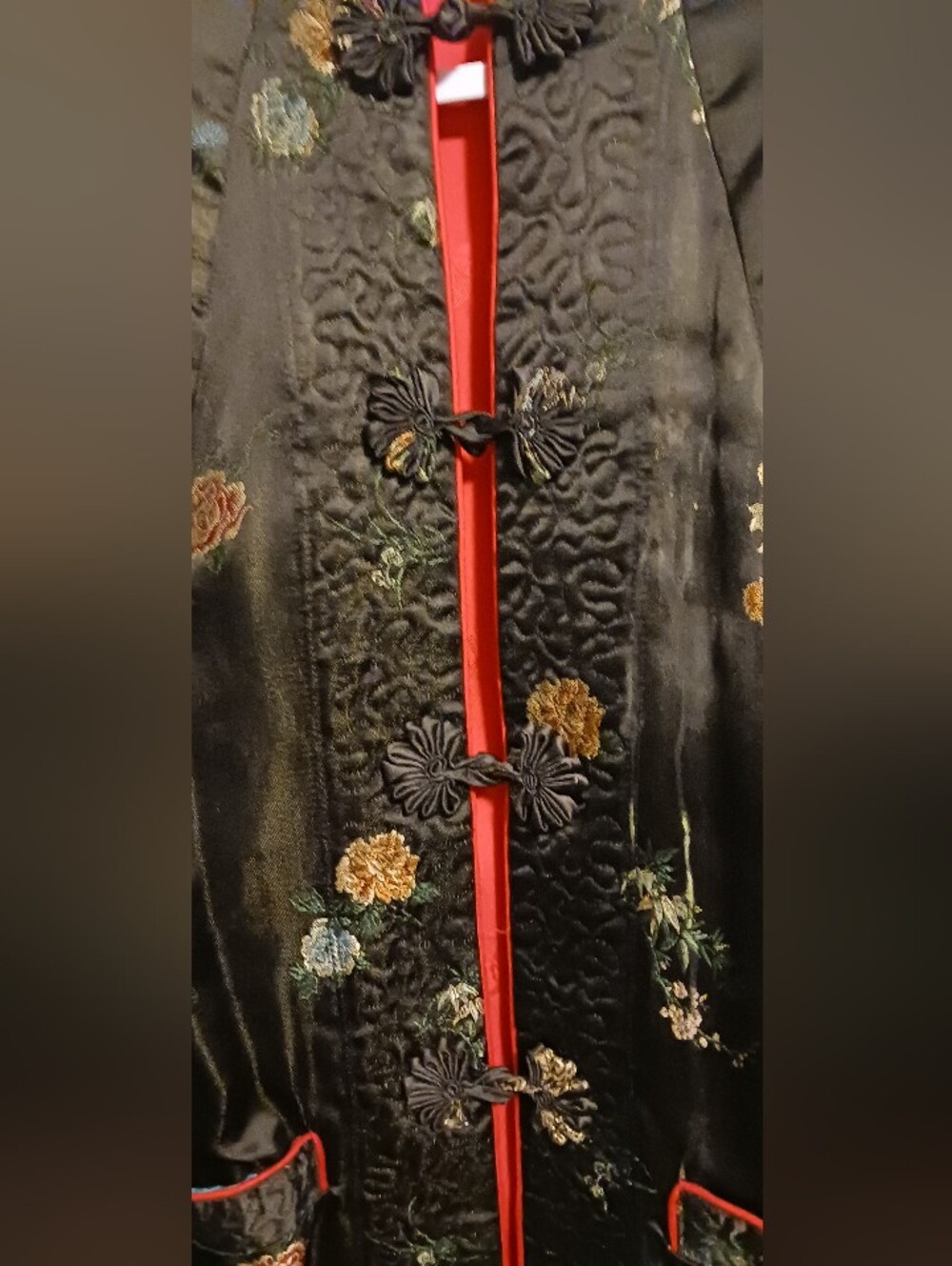 Vintage Chinese Silk Brocade Reversible Mandarin Jacket Small (Read Description) - Picture 3 of 16